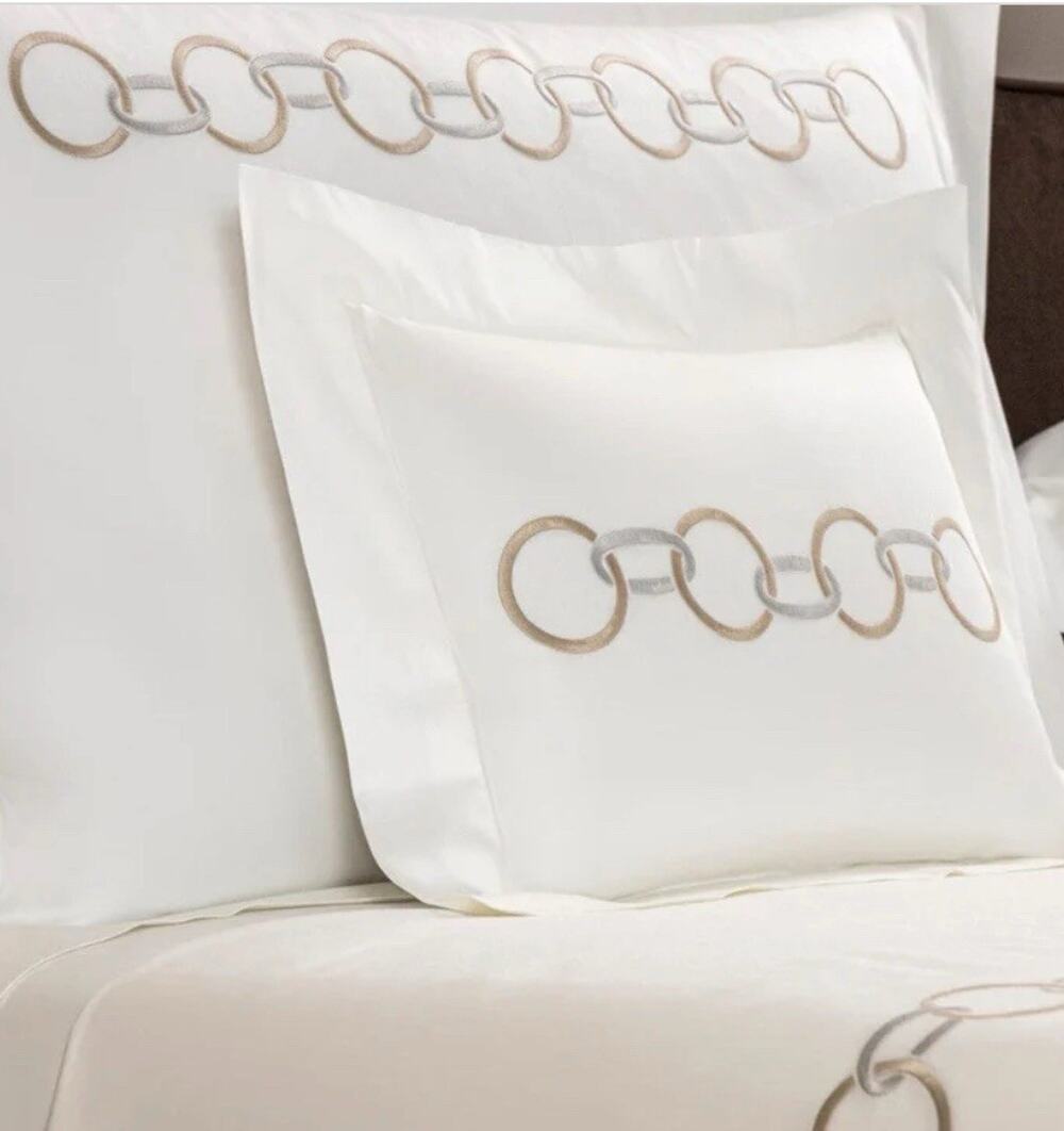 Frette Links Boudoir Sham/Savage Beige